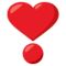 Heavy Heart Exclamation emoji on Emojione